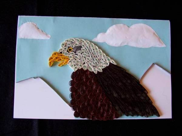Орел из квиллинга