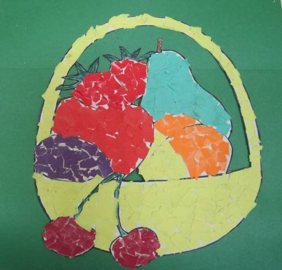 Мозаика Обрывная аппликация фрукты