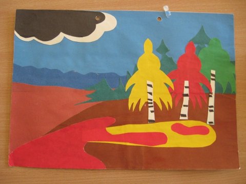 Сюжетная аппликация для детей