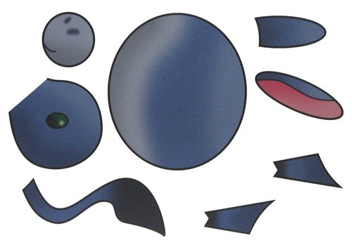 Аппликация ослика из бумаги