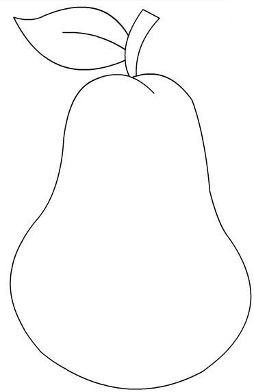 Груша раскраска для детей