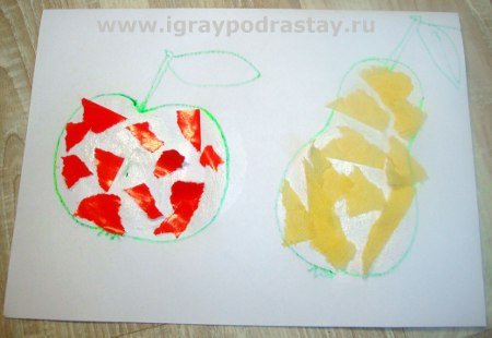 Аппликация из рваной бумаги