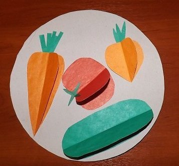 Аппликация овощи в подготовительной группе