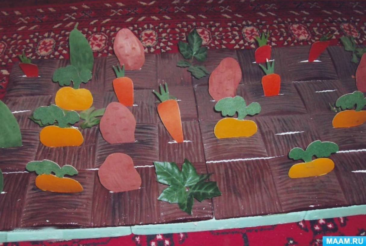 Овощи первая младшая группа. Аппликация овощи на грядке. Овощи на грядках для детского сада. Лепка овощи на грядке. Поделка на тему овощи.