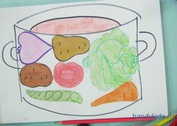 Рисование в старшей группе на тему продукты питания