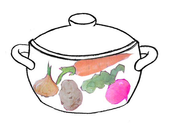 Кастрюля раскраска для детей