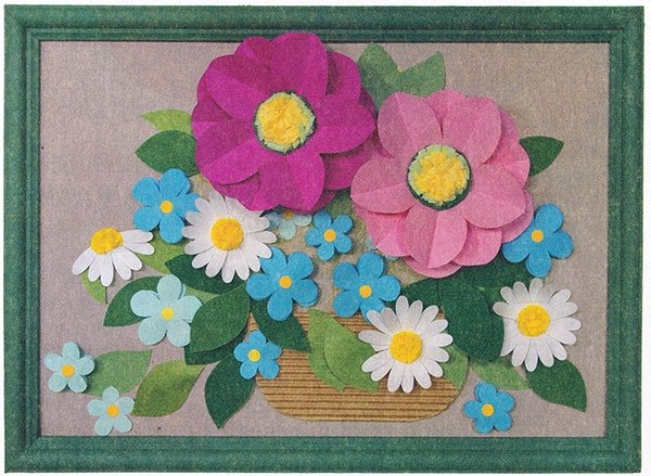 Объемная аппликация цветы