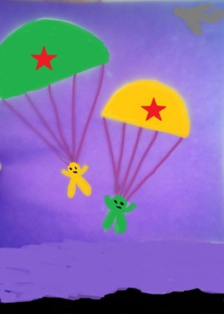 Аппликация парашютист