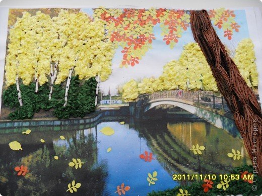 Аппликация на тему осенний парк