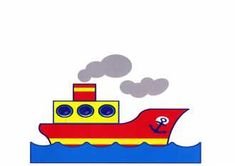 Заготовки для аппликации пароход