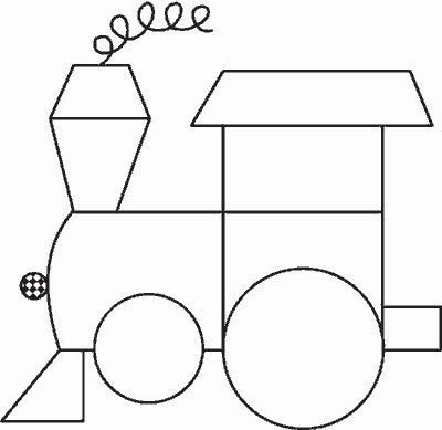 Паровозик шаблон для аппликации