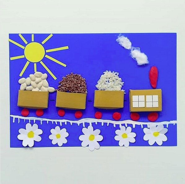 Поделка паровозик для детского сада