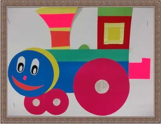 Аппликация поезд старшая группа