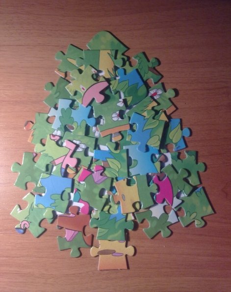 Аппликация из пазлов