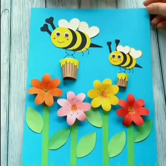 Аппликации пчелка на полянке (43 фото)