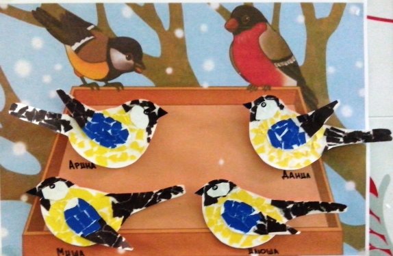 Аппликация в подготовительной группе на тему птицы