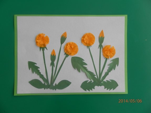 Аппликация первоцветы