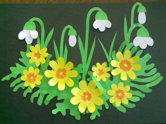 Весенняя аппликация для детей
