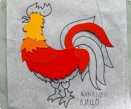 Аппликация петушок
