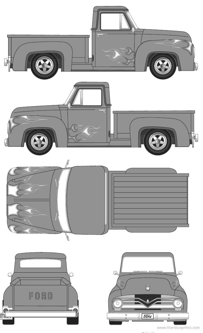 Пикап сборка. Chevrolet Pickup 1951 чертежи. Ford f 100 чертежи. Ford f 250 Ranger 1980 чертеж. Форд пикап чертеж.