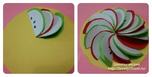 Яблочный пирог поделка из бумаги