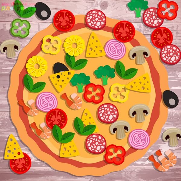 Пицца аппликация для детей