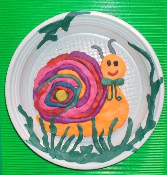 Аппликация на одноразовых тарелках