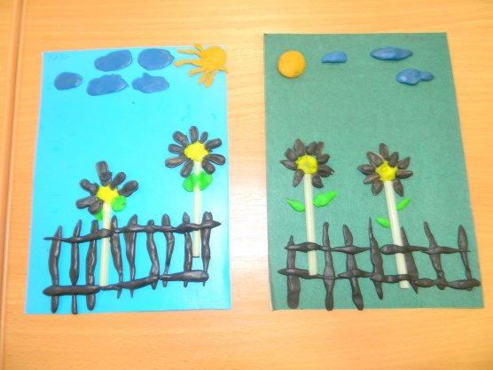 Лепка подсолнух подготовительная группа