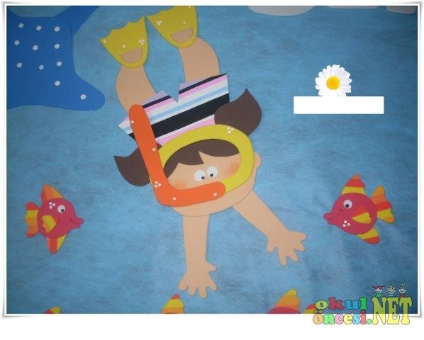 Пловец аппликация для детей