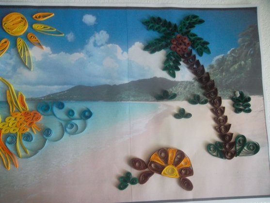 Аппликация на тему пляж