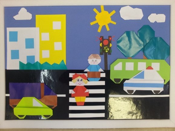 Аппликация по ПДД В детском саду