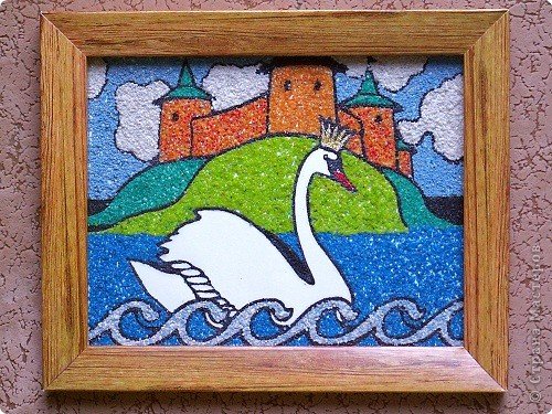 Аппликация на тему сказки Пушкина