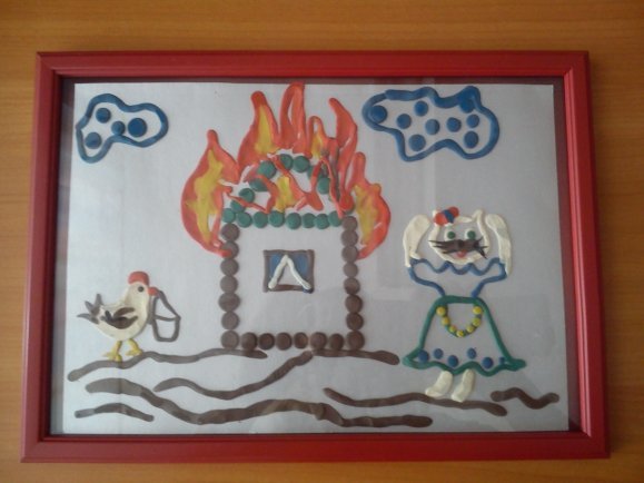 Лепка тили Бом загорелся Кошкин дом средняя группа