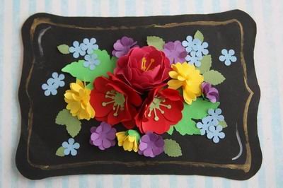 Аппликация поднос Жостово