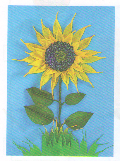 Подсолнух из бумаги