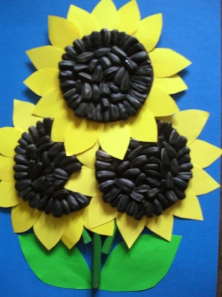 Поделка из семечек подсолнуха