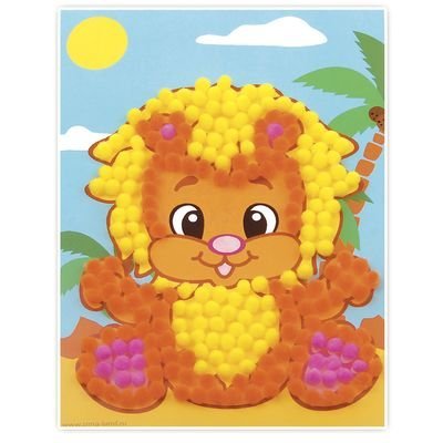 Аппликация с помпонами