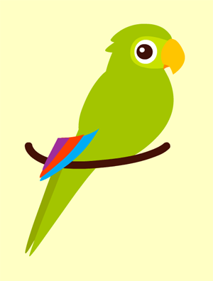 Попугай аппликация для детей