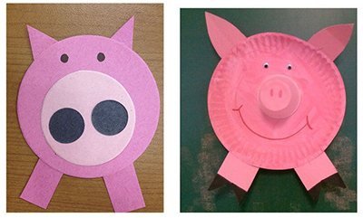 Свинья из геометрических фигур