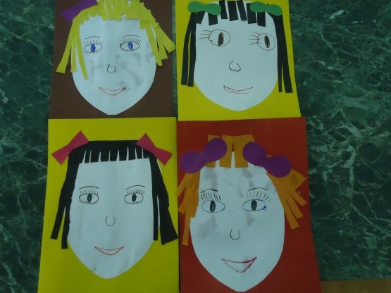 Лицо из цветной бумаги