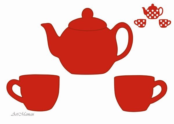 Аппликация для детей посуда