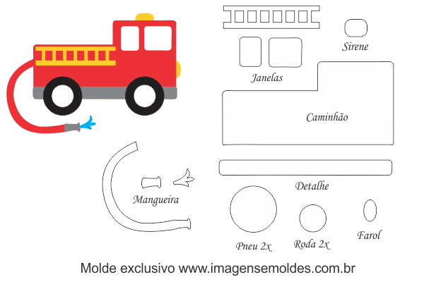 Аппликация пожарная машина