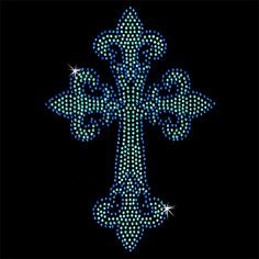 Термоаппликация из страз крестик православный