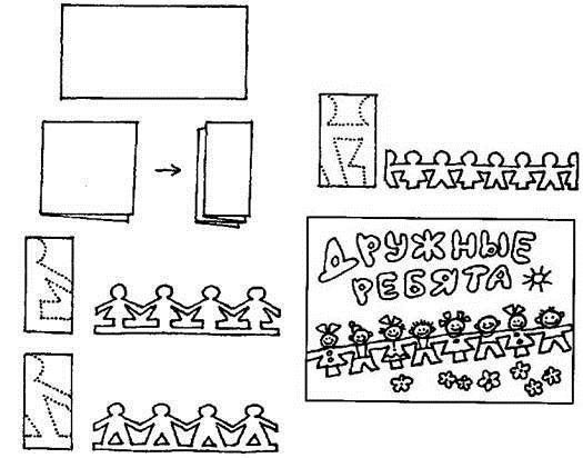 Аппликация дружные ребята в старшей группе