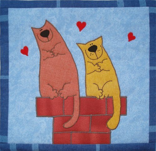 Смешная аппликация кота