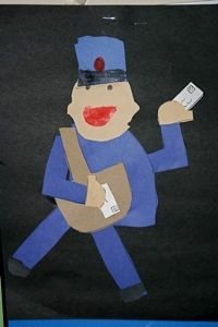 Аппликация почтальон старшая группа