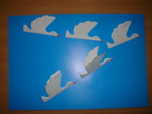 Аппликация перелетные птицы в подготовительной группе