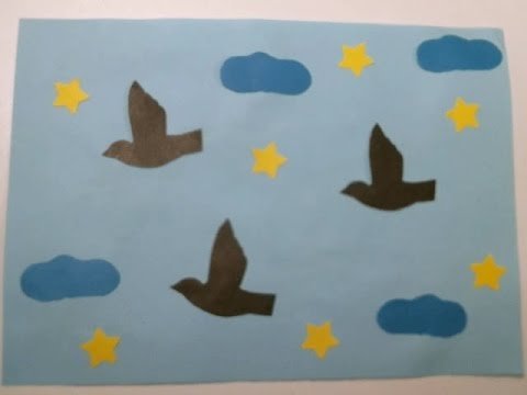Аппликация перелетные птицы в подготовительной группе
