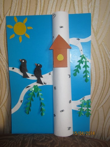 Аппликация весенние птицы