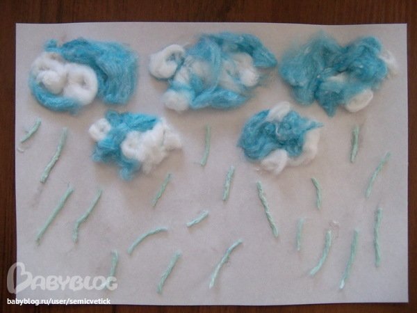 Облачко из ваты младшая группа